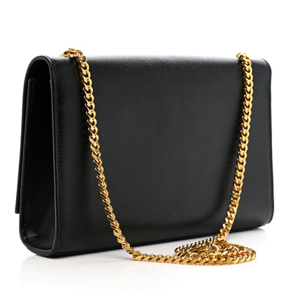 Saint Laurent Grain De Poudre Medium Classic Monogram Kate Tassel Satchel Black 3 of 13
