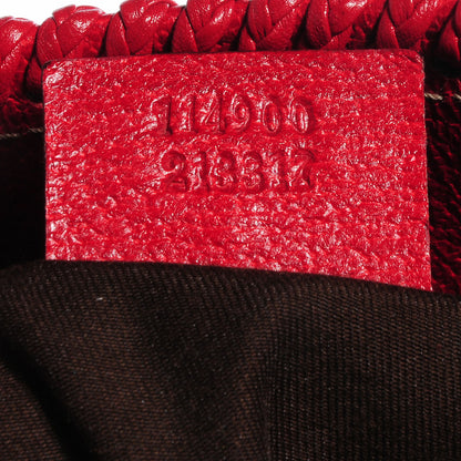 Gucci Monogram Large Horsebit Chain Hobo Red 7 of 7