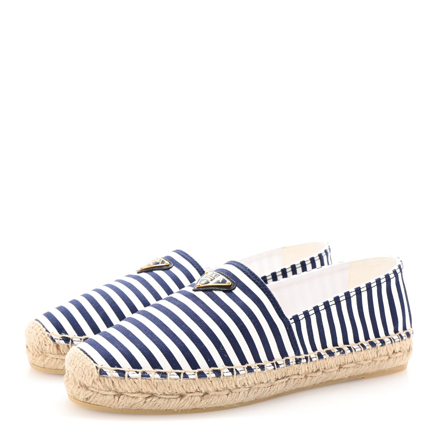 Canvas Striped Triangle Logo Saint Tropez Espadrilles 39 White Blue