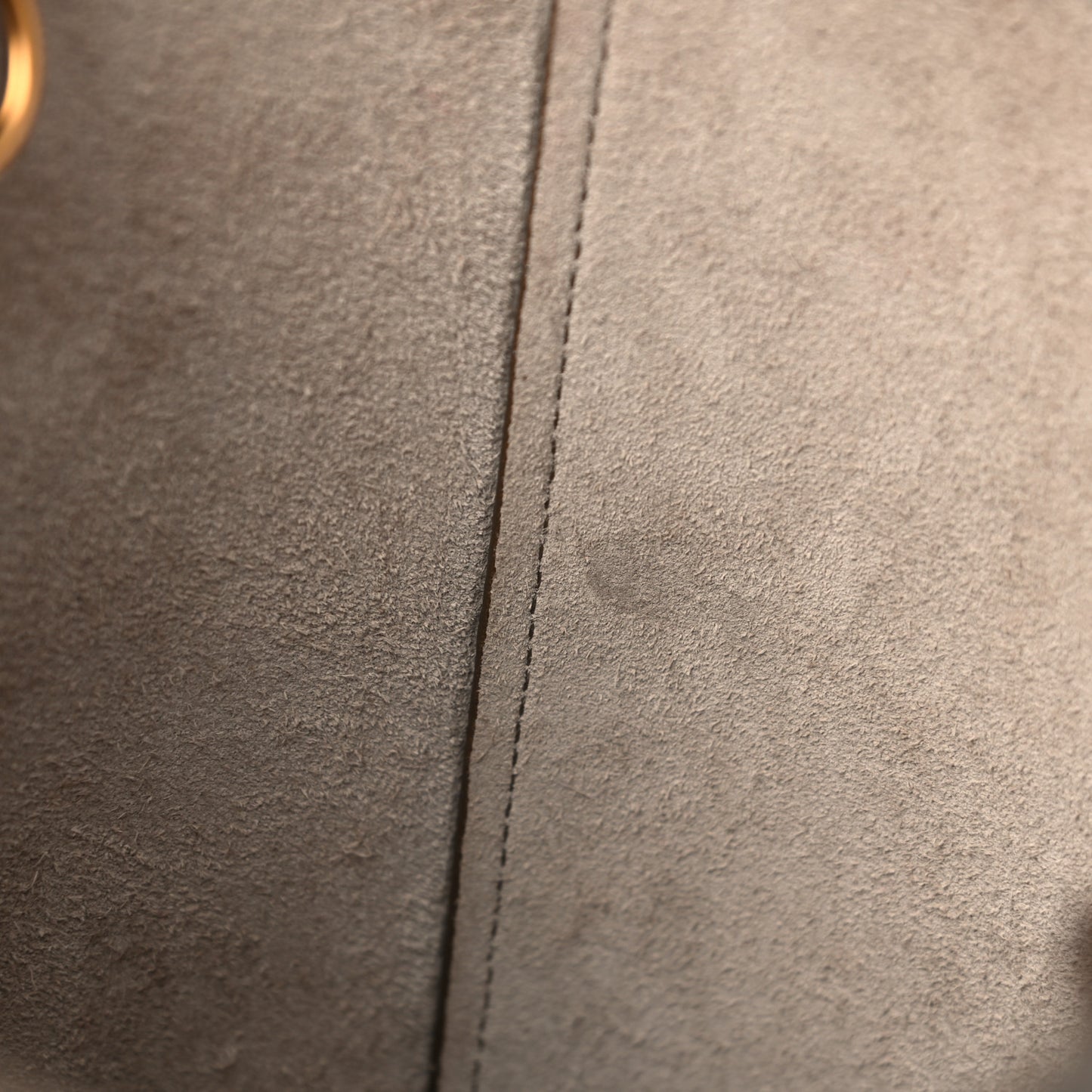 Soft Grained Calfskin Small Sangle Bucket Bag Taupe