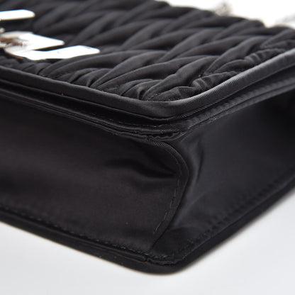 Miu Miu Tessuto Matelasse Delice Miu Logo Bag Black 9 of 9