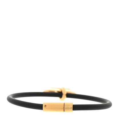 Balenciaga Rubber BB Heart Bracelet M Gold Black 3 of 5