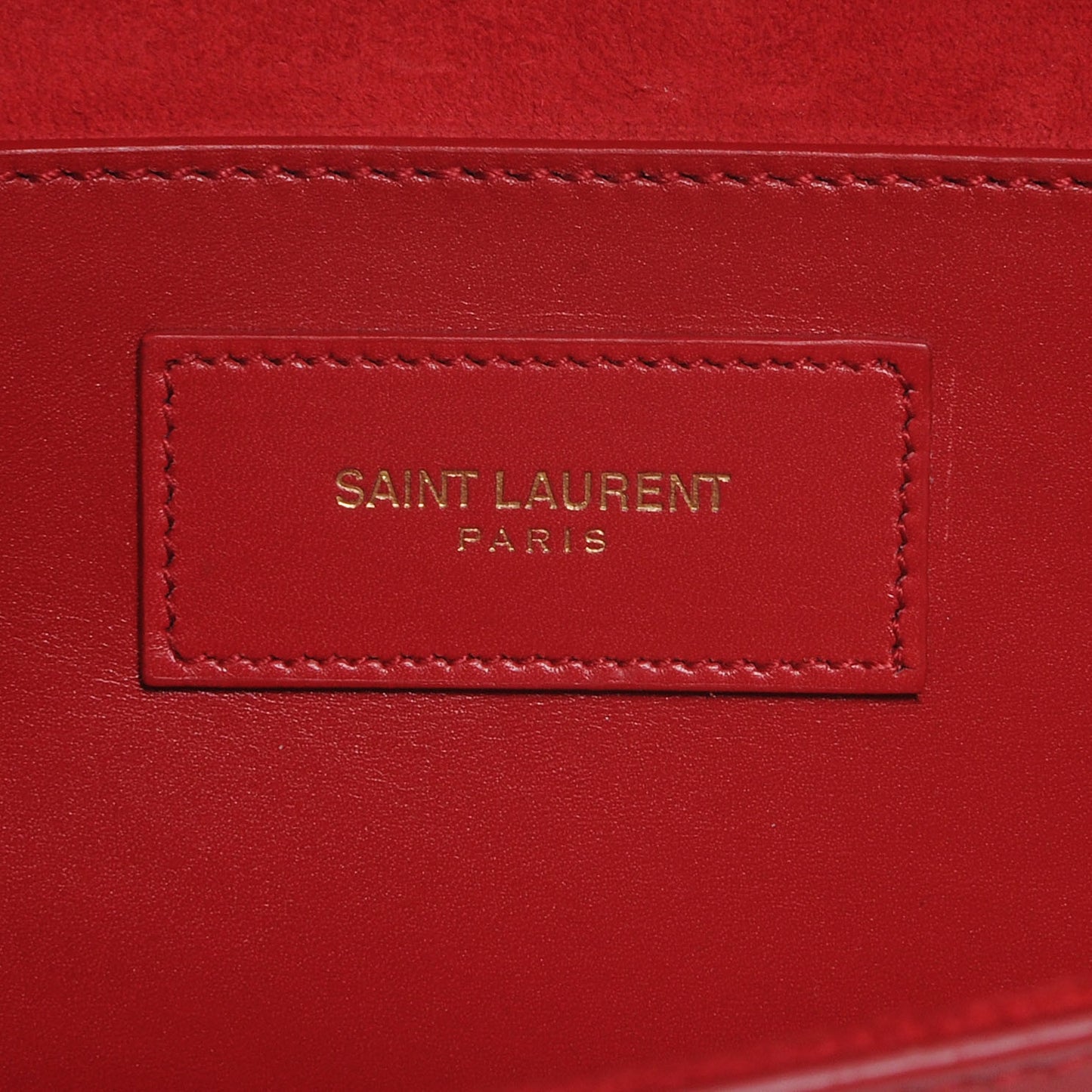 Leather Cassandre Clutch Red