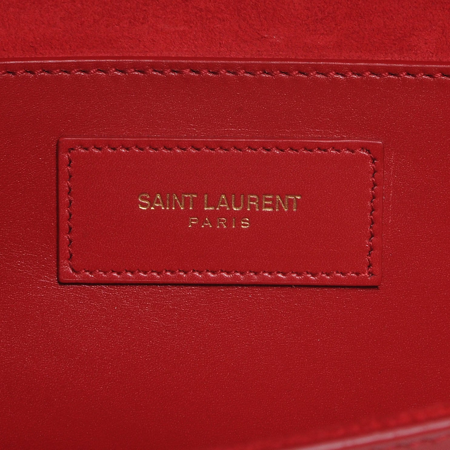 Saint Laurent Leather Cassandre Clutch Red 7 of 8