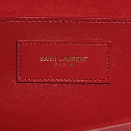 Saint Laurent Leather Cassandre Clutch Red 7 of 8