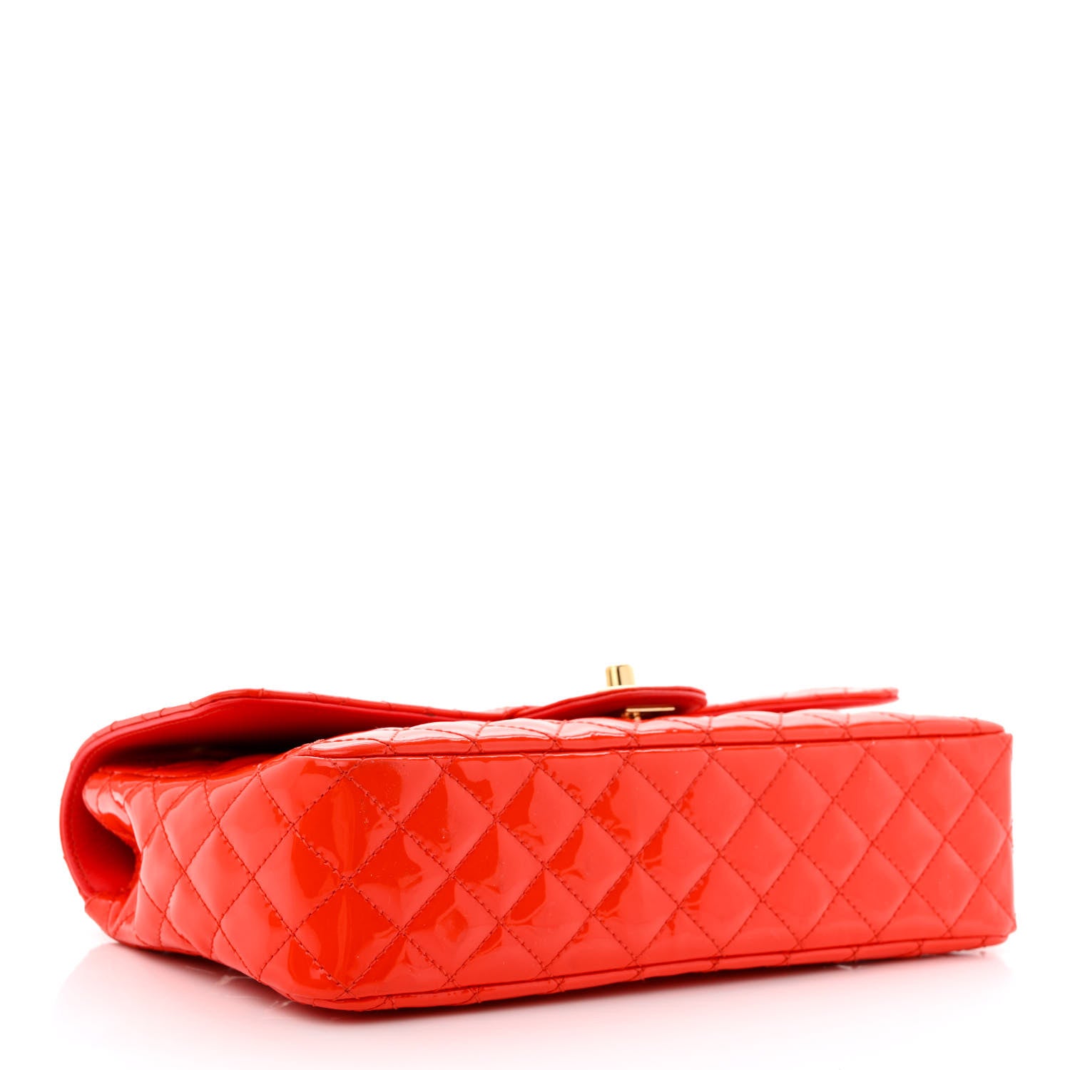 Chanel Patent Calfskin Quilted Valentine Charms Medium Single Flap Red 4 of 11