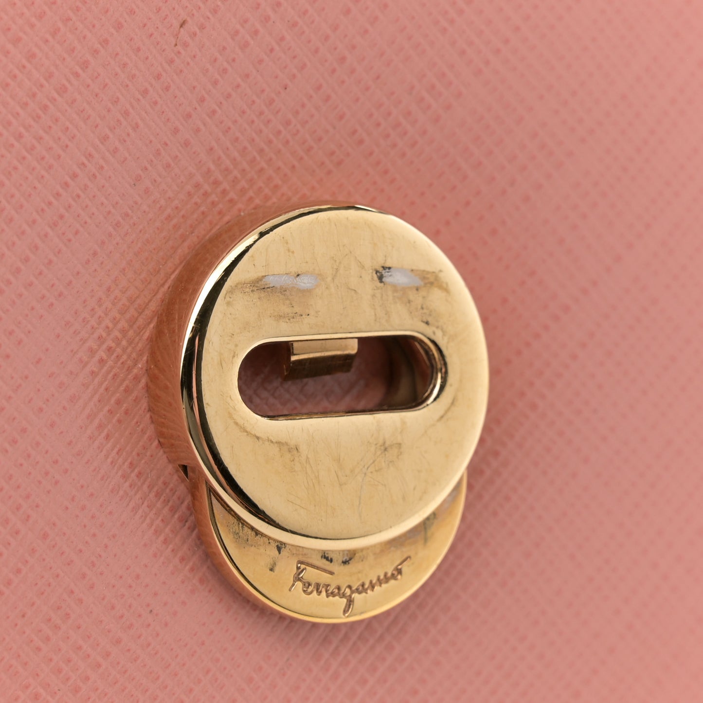 Hammered Calfskin Mini Vara Bow Crossbody Bag Pink