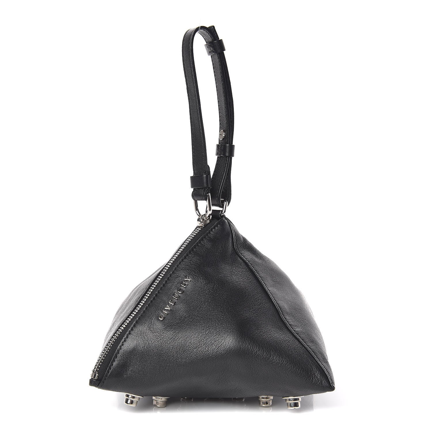 Givenchy Lambskin Studded Triangle Wristlet Black 1 of 6
