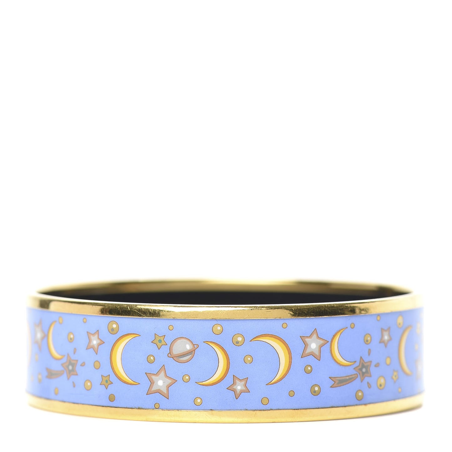 Enamel Printed Wide Moon Stars Bracelet 65
