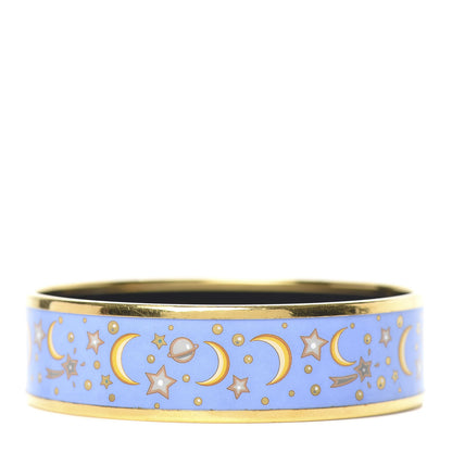 Hermes Enamel Printed Wide Moon Stars Bracelet 65 1 of 6