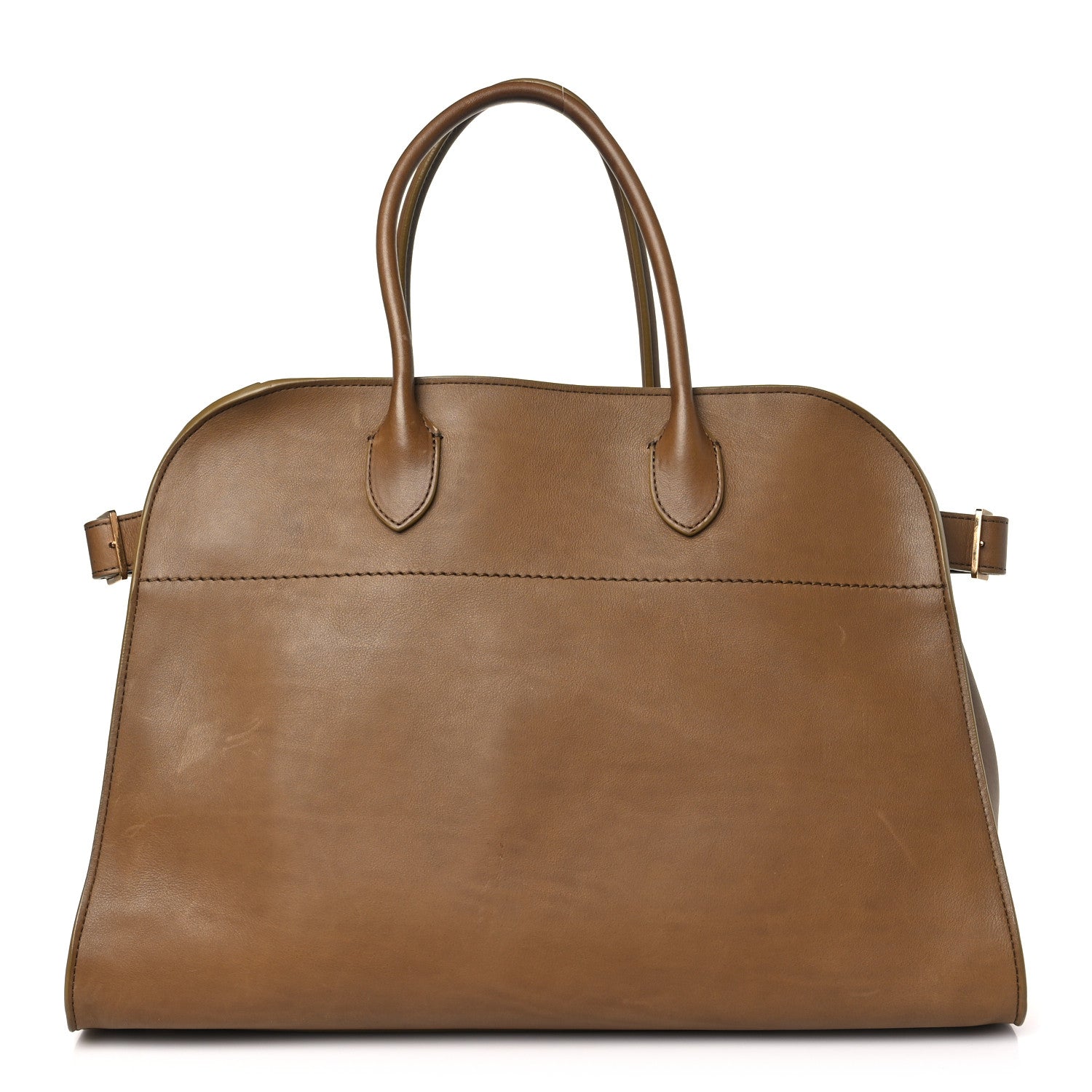 The Row Polished Saddle Calfskin Soft Margaux 15 Muschio 1 of 10
