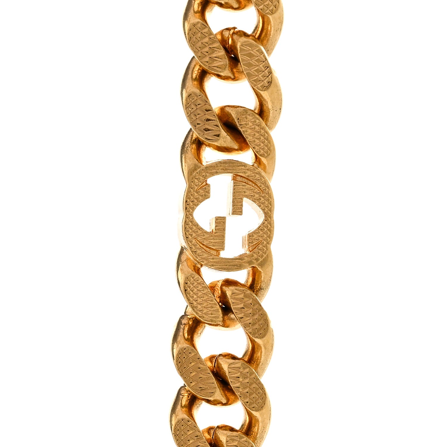 Gucci Metal Interlocking GG Chain Necklace Gold 4 of 6