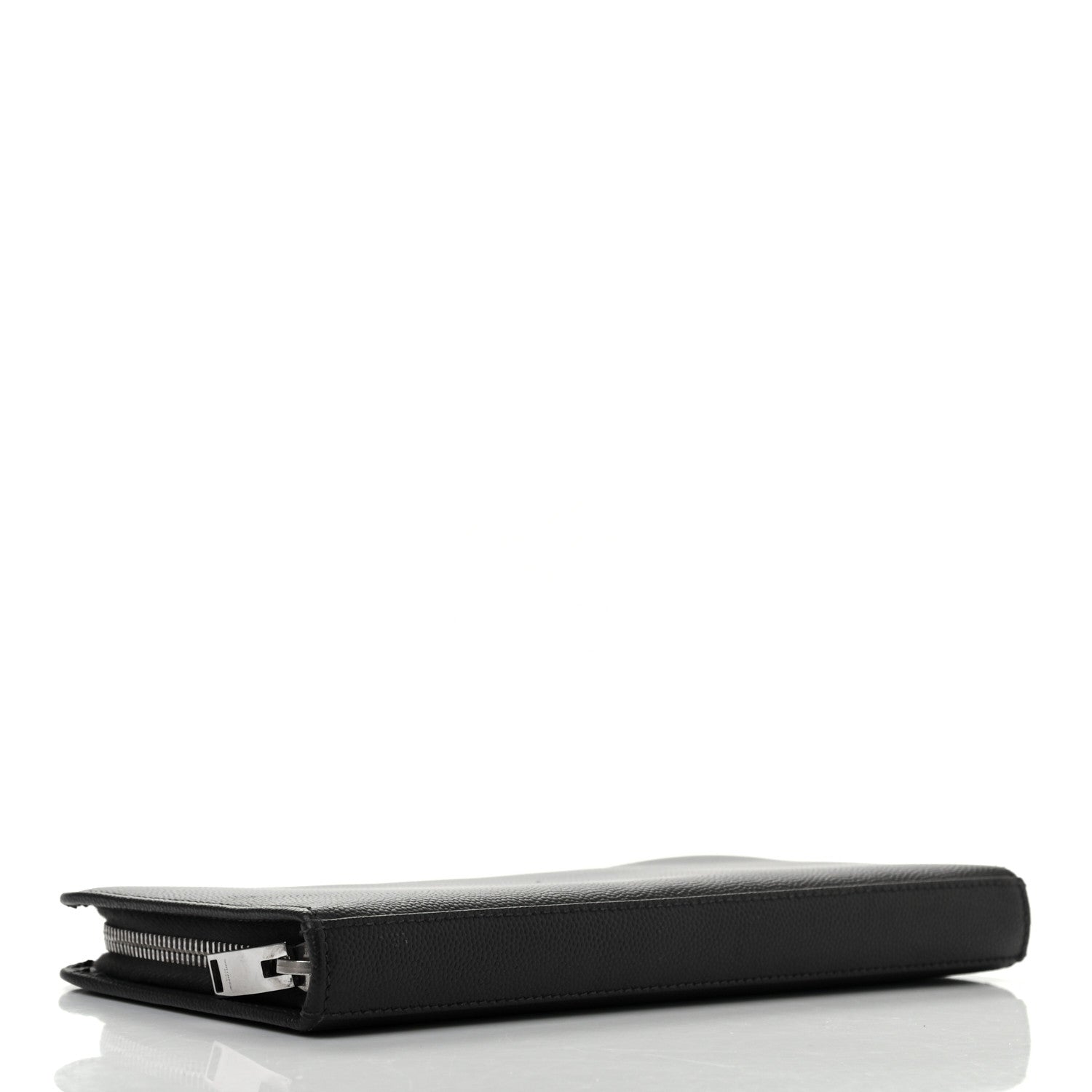 Saint Laurent Grain De Poudre Classic Zip Around Travel Wallet Black 4 of 7