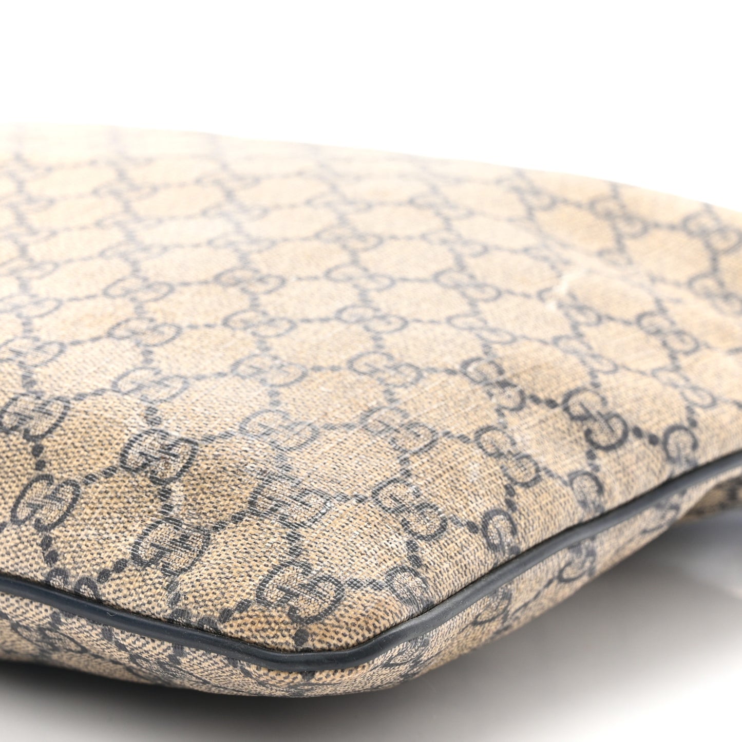 GG Plus Monogram Large Flat Messenger Bag Beige Blue