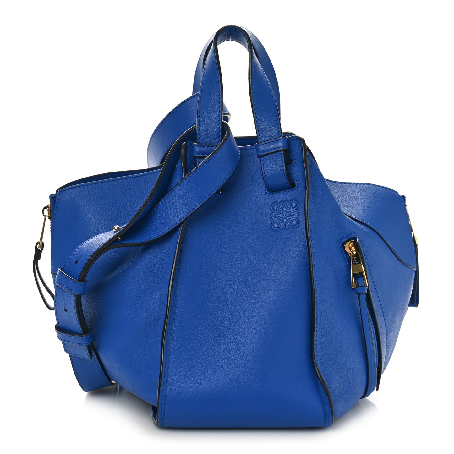 Calfskin Small Hammock Shoulder Bag Blue