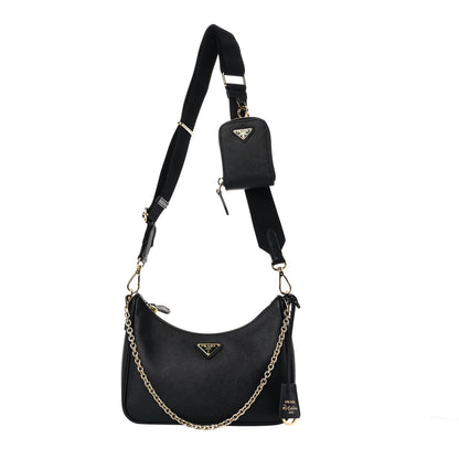 Prada Saffiano Lux Re-Edition 2005 Shoulder Bag Black 1 of 7
