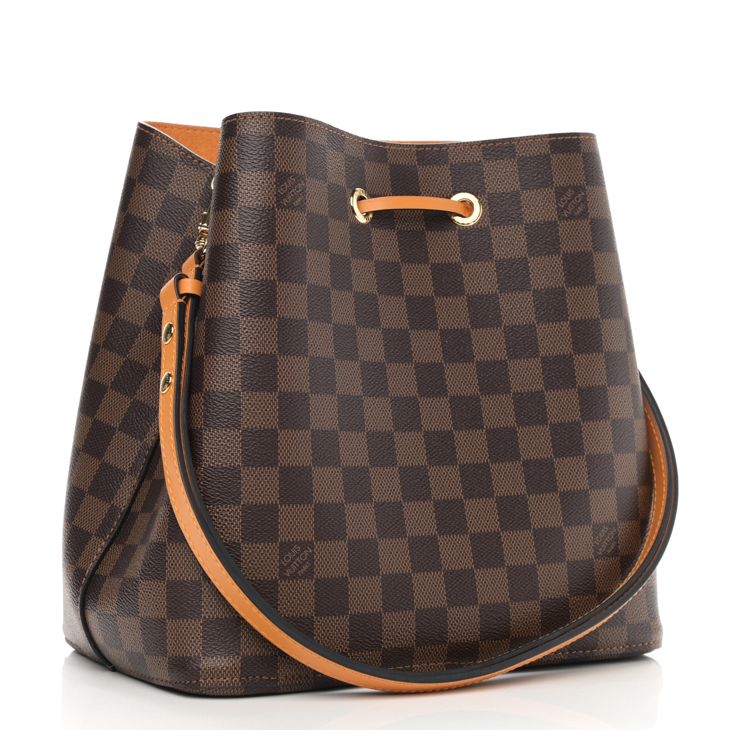 Louis Vuitton Damier Ebene Neonoe MM Safran 3 of 9