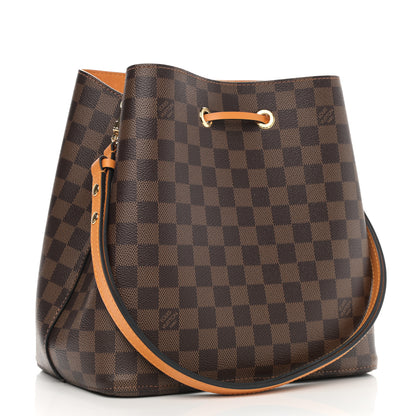 Louis Vuitton Damier Ebene Neonoe MM Safran 3 of 9