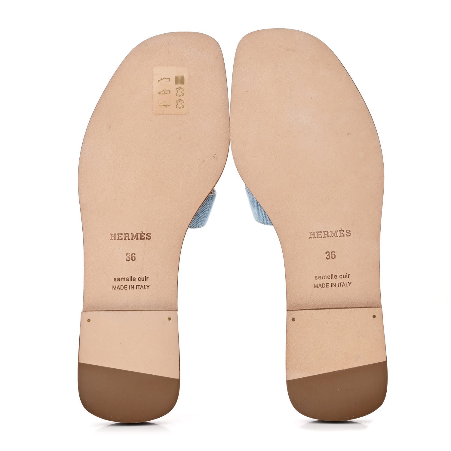 Hermes Denim Canvas Oran Sandals 36 Bleu Clair 6 of 11