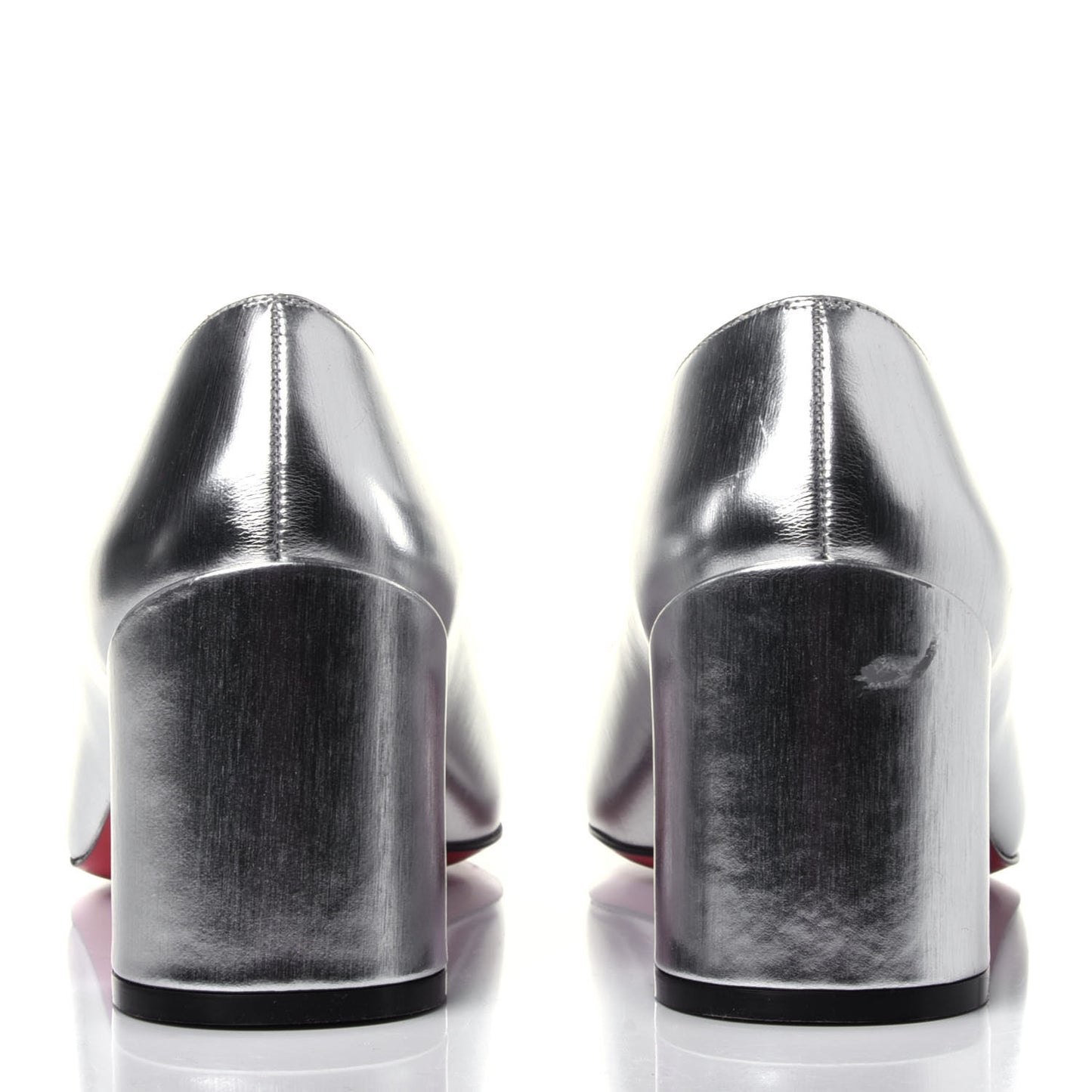 Metallic Calfskin Miss Sab 55 Pumps 41 Silver