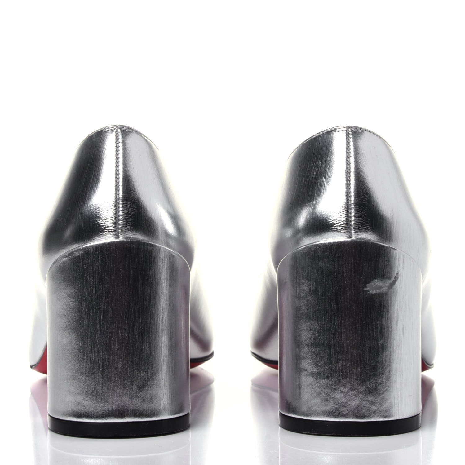 Christian Louboutin Metallic Calfskin Miss Sab 55 Pumps 41 Silver 5 of 10
