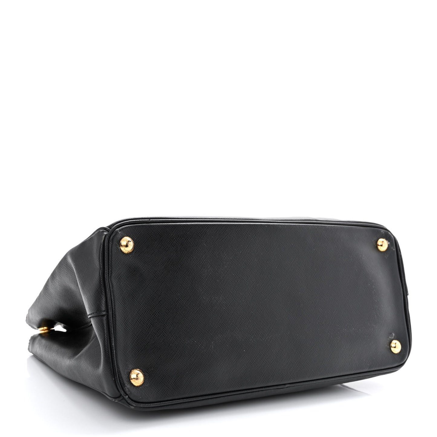 Saffiano Medium Galleria Double Zip Tote Black