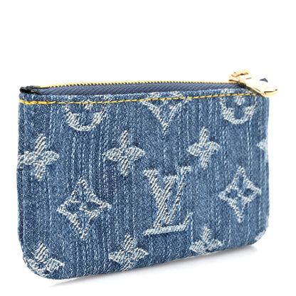 Louis Vuitton LV X TM Monogram Denim Cerises Key Pouch Blue 3 of 7