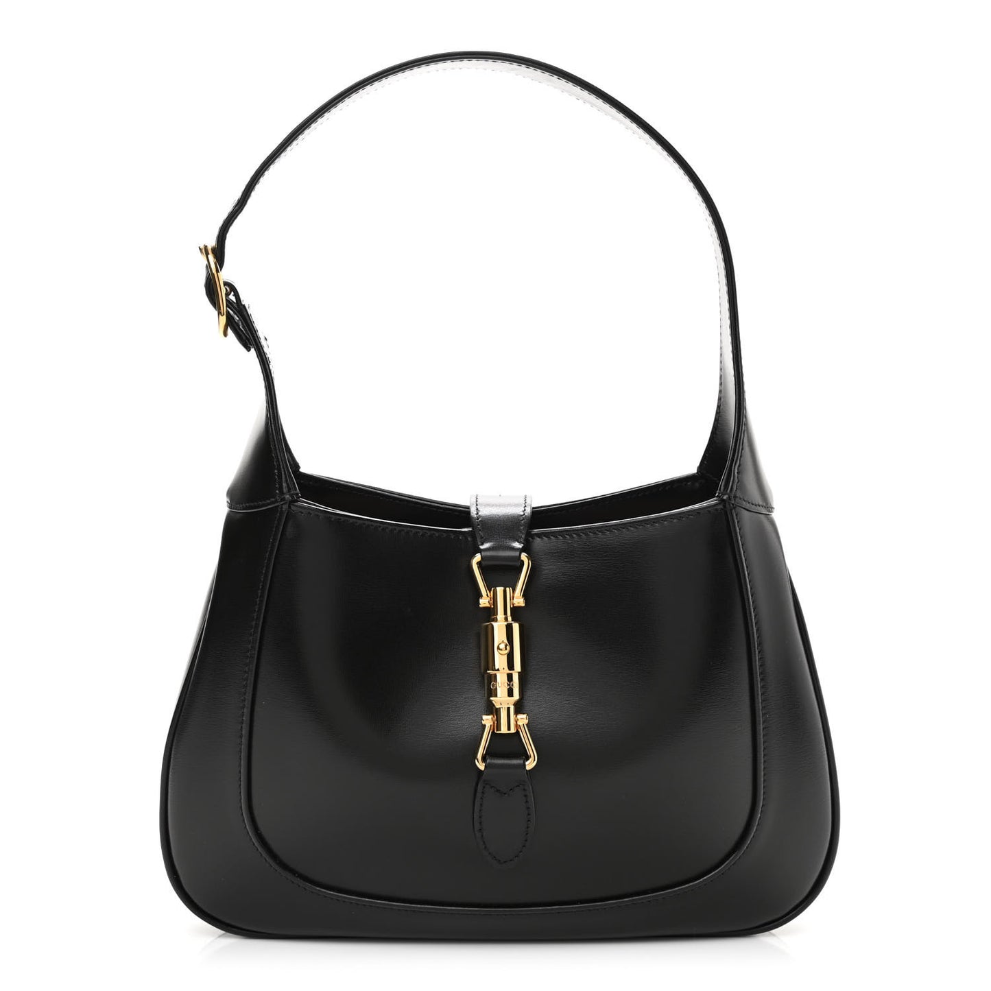 Boarded Dyana Lux Calfskin Small Jackie 1961 Hobo Black