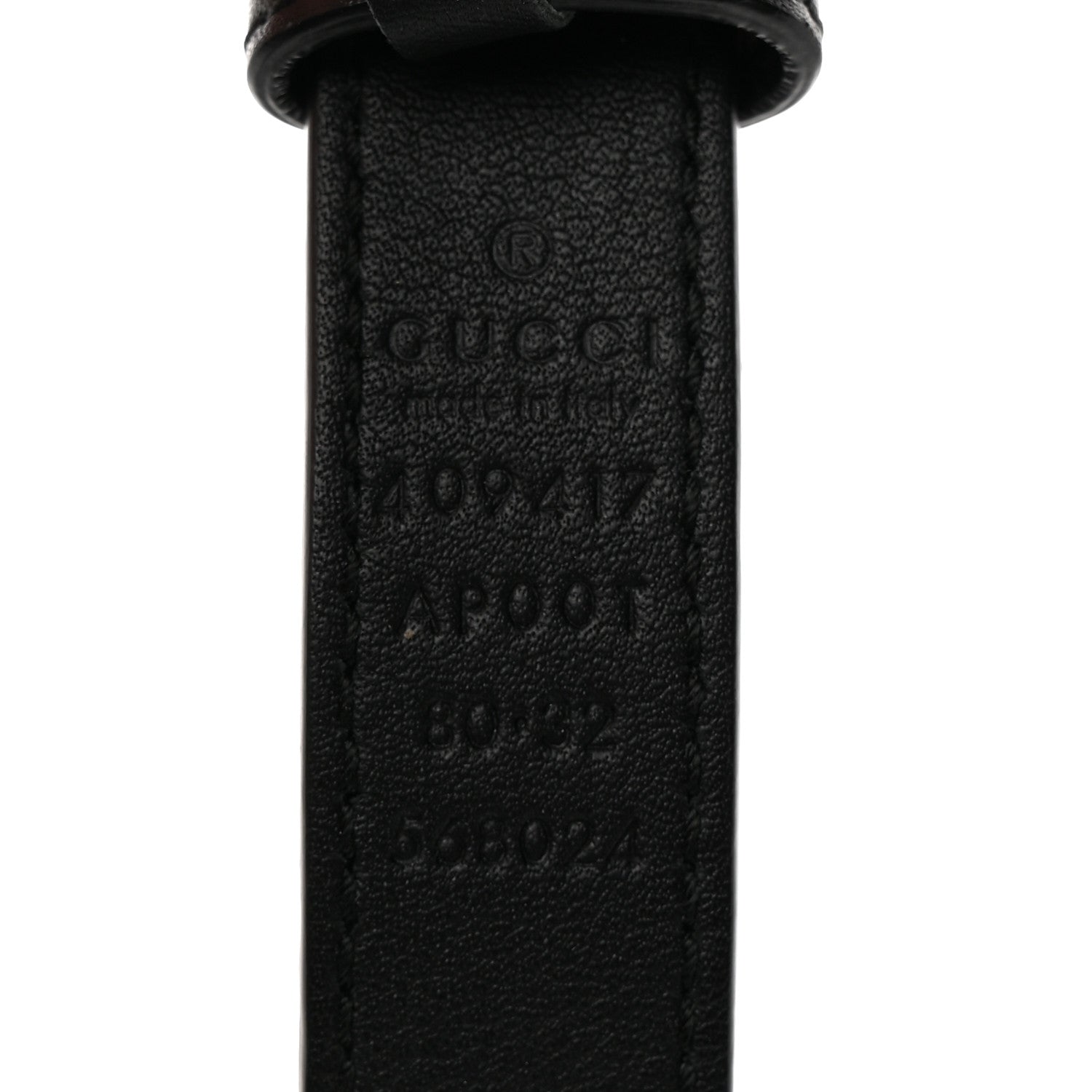 Gucci Calfskin Double G 20mm Belt 80 32 Black 3 of 5