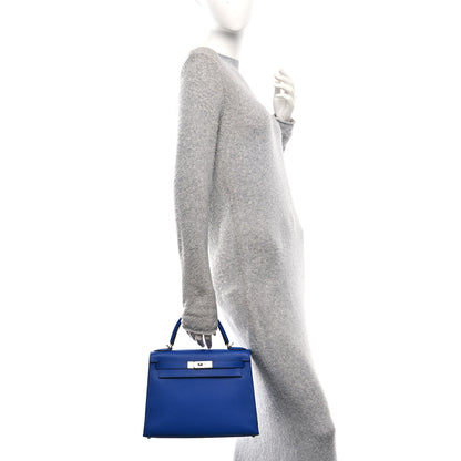 Hermes Epsom Kelly Sellier 28 Bleu Royal 2 of 10