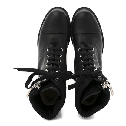 Christian Louboutin Calfskin Knit En Hiver Zip Boots 41 Black 2 of 10