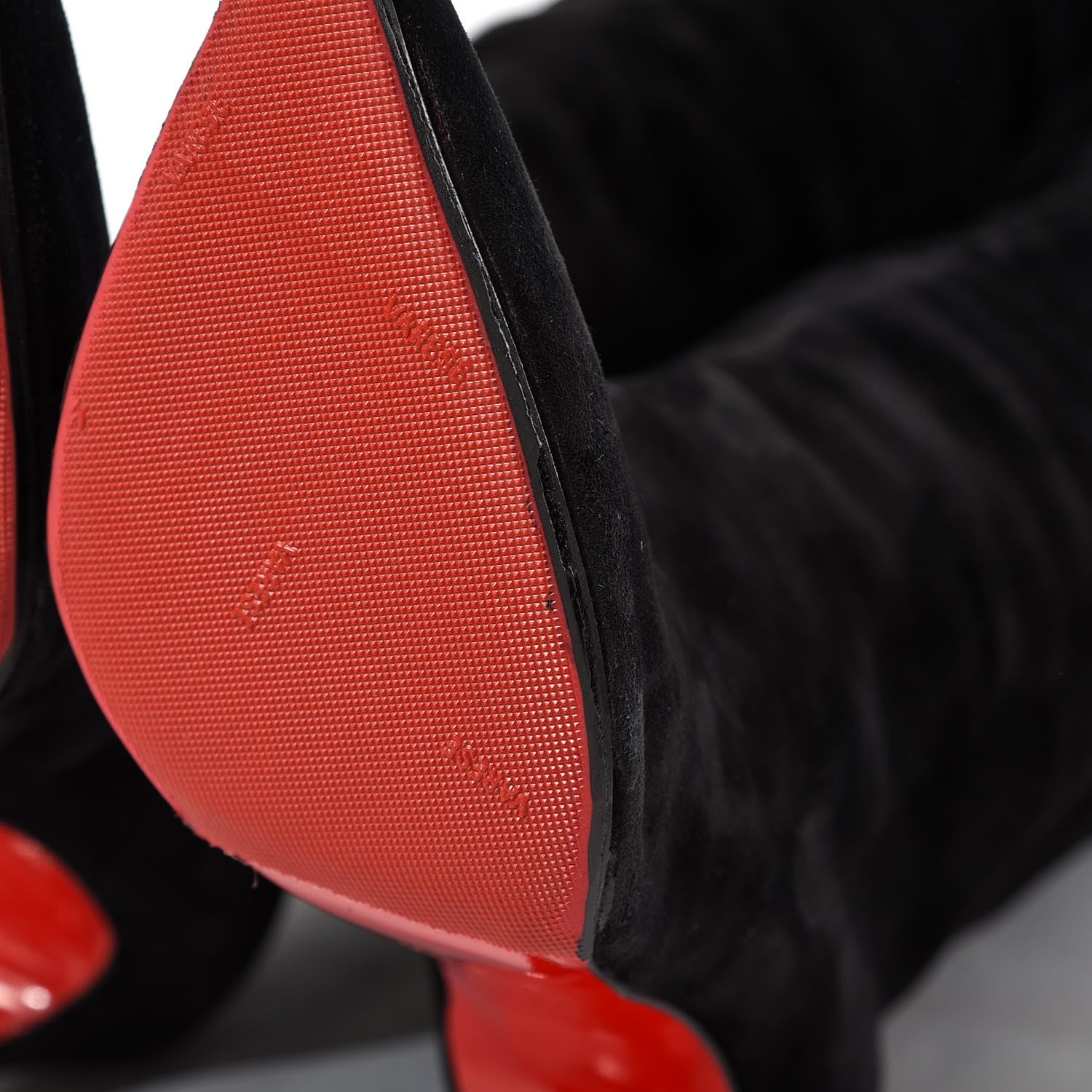 Christian Louboutin Veau Velours Ishtar Botta 100 Knee Boots 40.5 Black 7 of 9