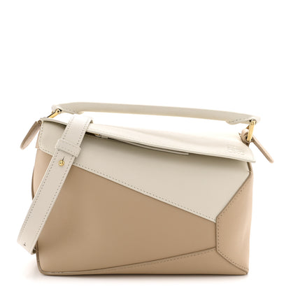Loewe Classic Calfskin Small Puzzle Edge Bag Soft White Paper Craft 1 of 11