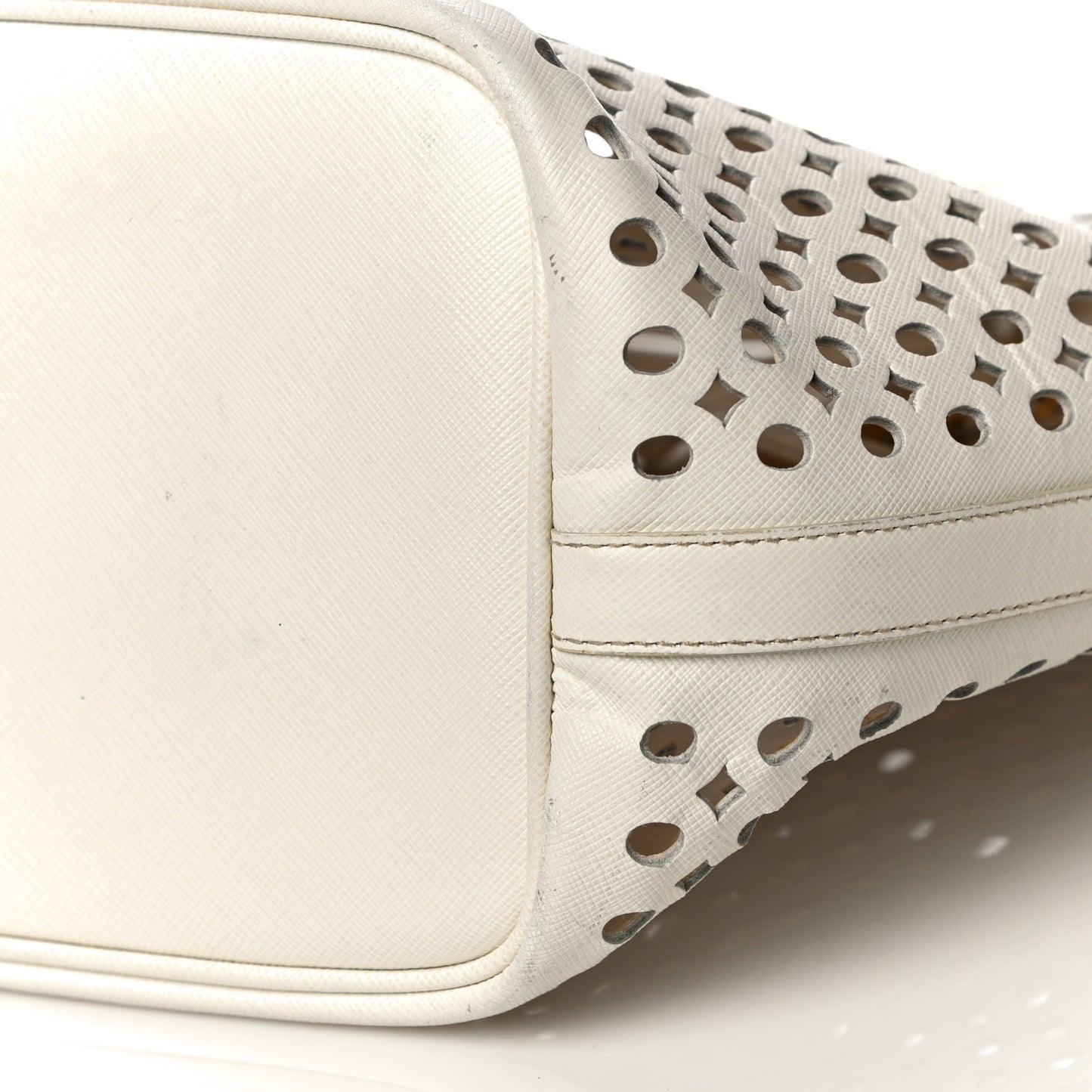 Saffiano Perforated Tote Talco