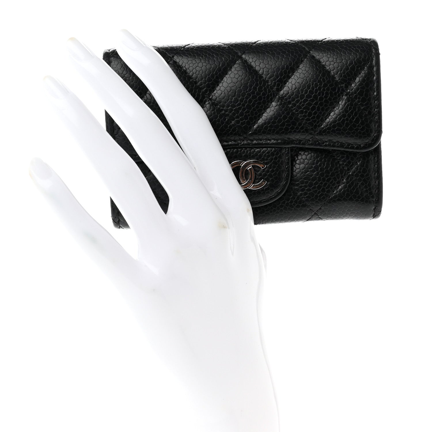 Chanel Caviar Quilted Flap Card Holder Black 2 of 9