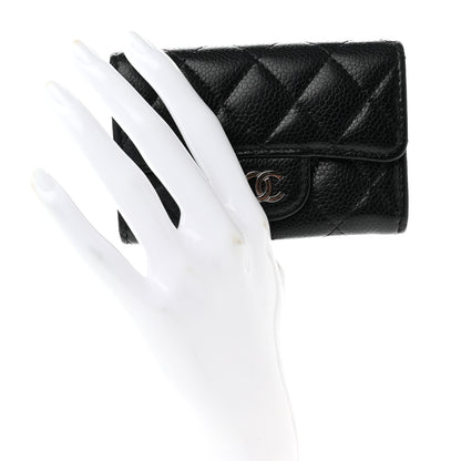 Chanel Caviar Quilted Flap Card Holder Black 2 of 9