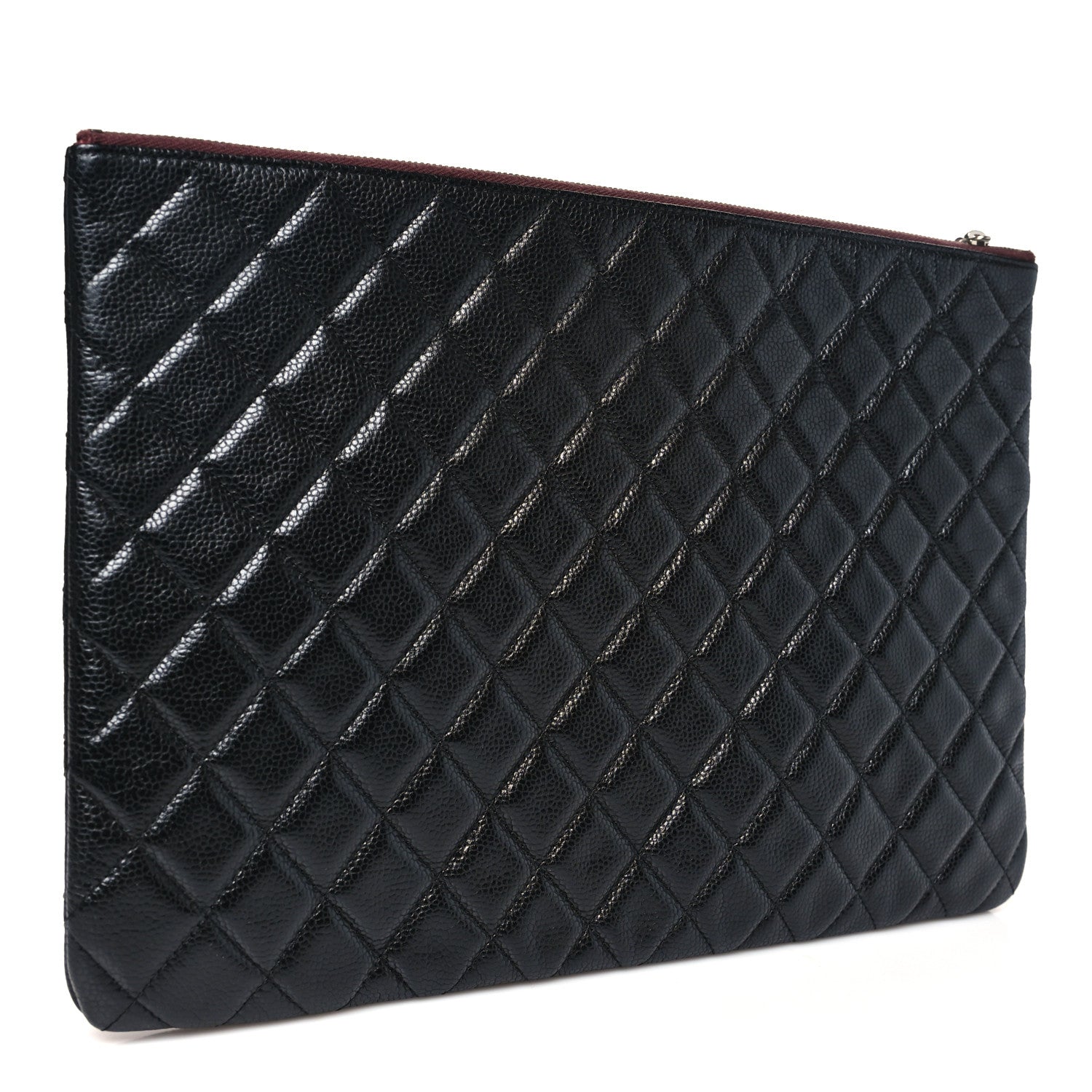 Chanel Caviar Quilted Large Cosmetic Case Black 3 of 8