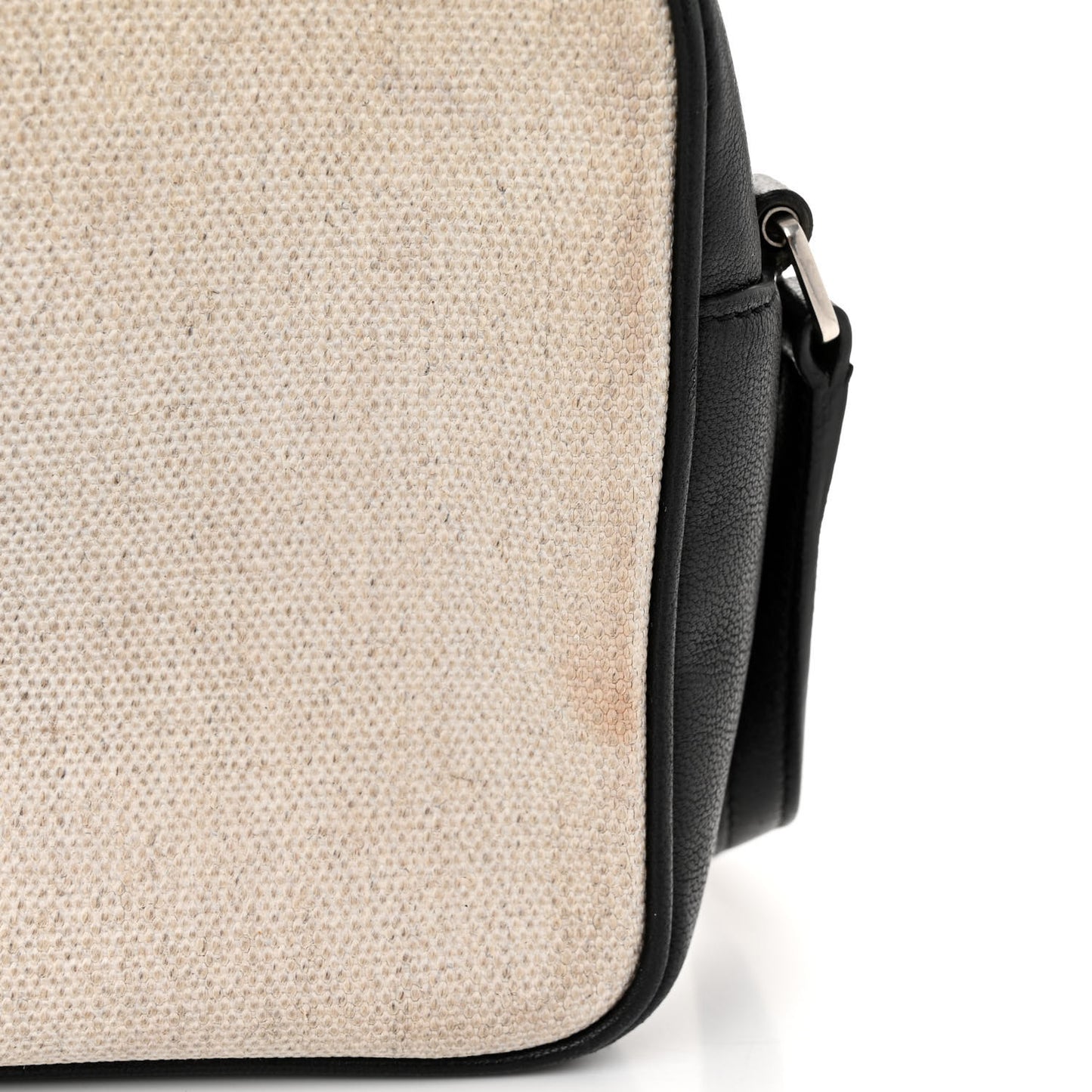 Linen Canvas Monogram Lou Camera Bag Black