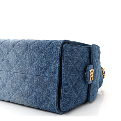 Chanel Washed Denim Quilted Small Chanel 25 Handbag Blue 10 of 10
