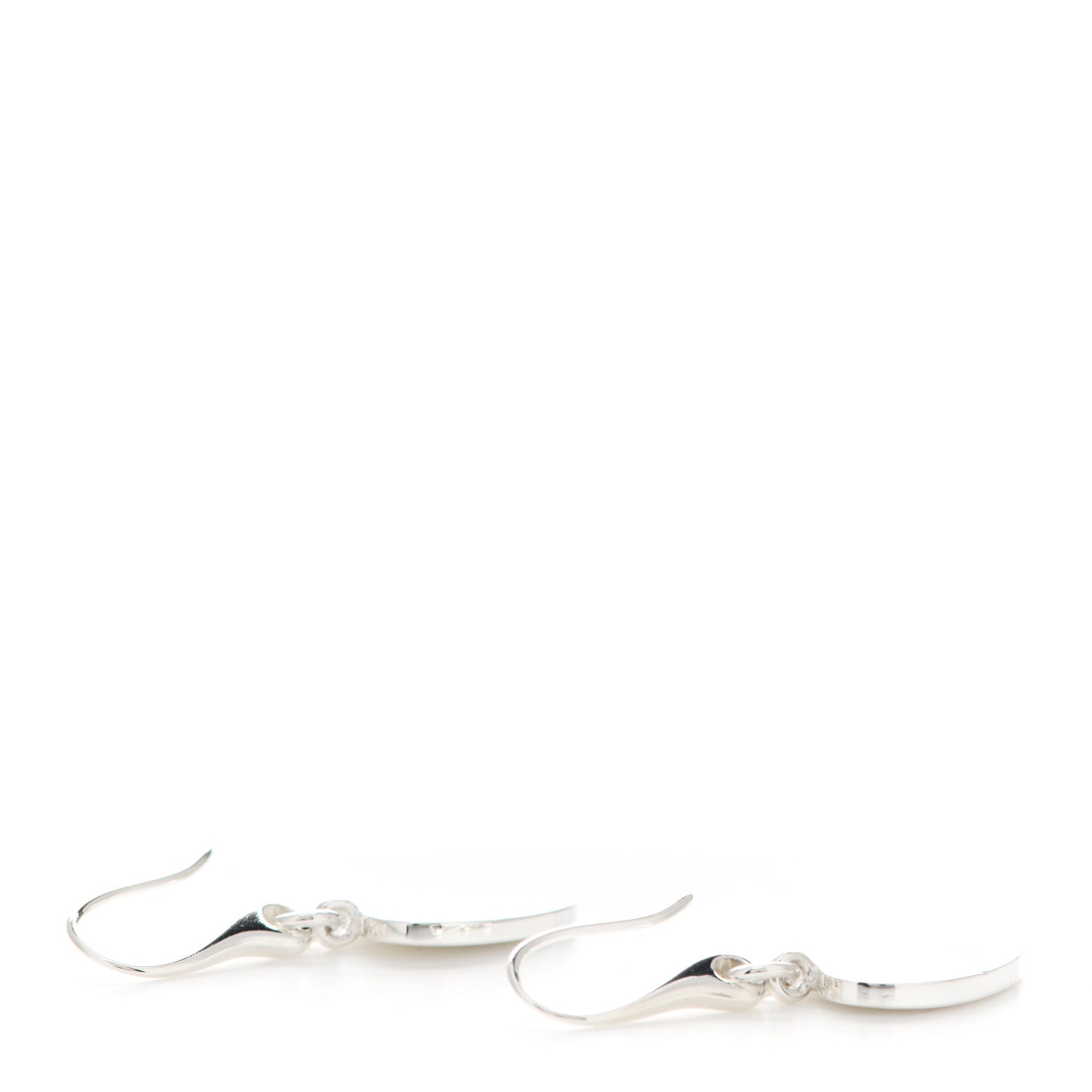 Gucci Sterling Silver Trademark Heart Drop Earrings 3 of 6