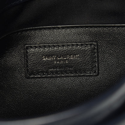 Saint Laurent Crinkled Calfskin Matelasse Monogram Baby Niki Chain Satchel Navy 6 of 11