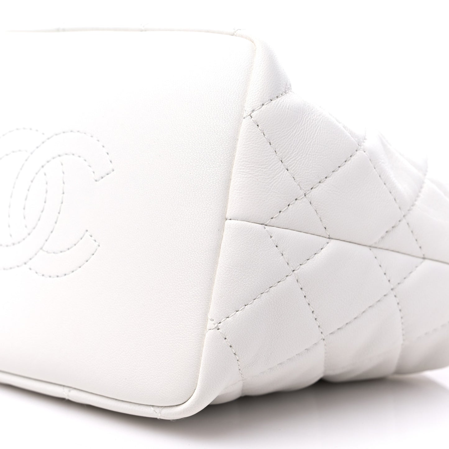 Lambskin Quilted Small Perfect Meeting Hobo White