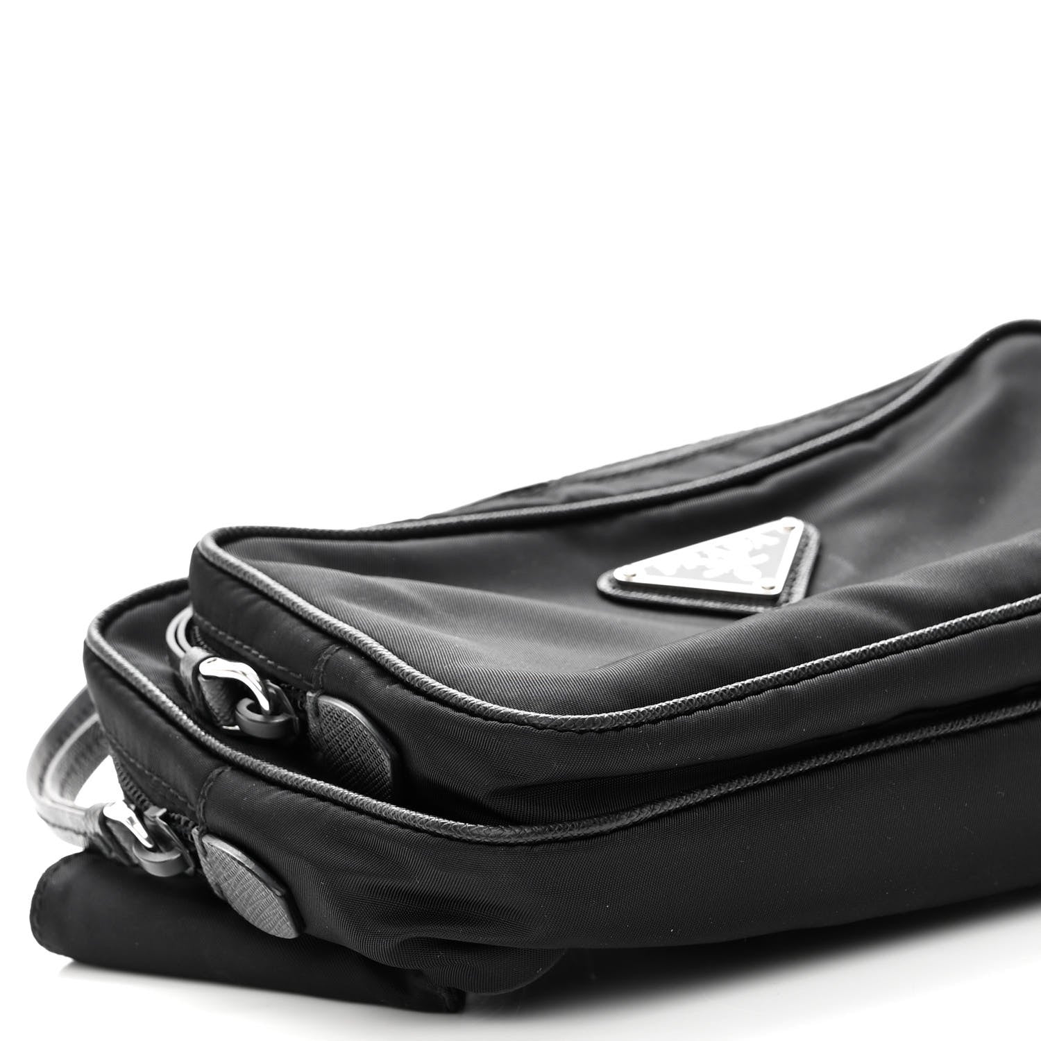 Prada Re-Nylon Saffiano Belt Bag L Black 9 of 10