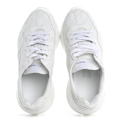 Gucci GG Supreme Monogram Womens Rhyton Sneakers 37 White 2 of 16