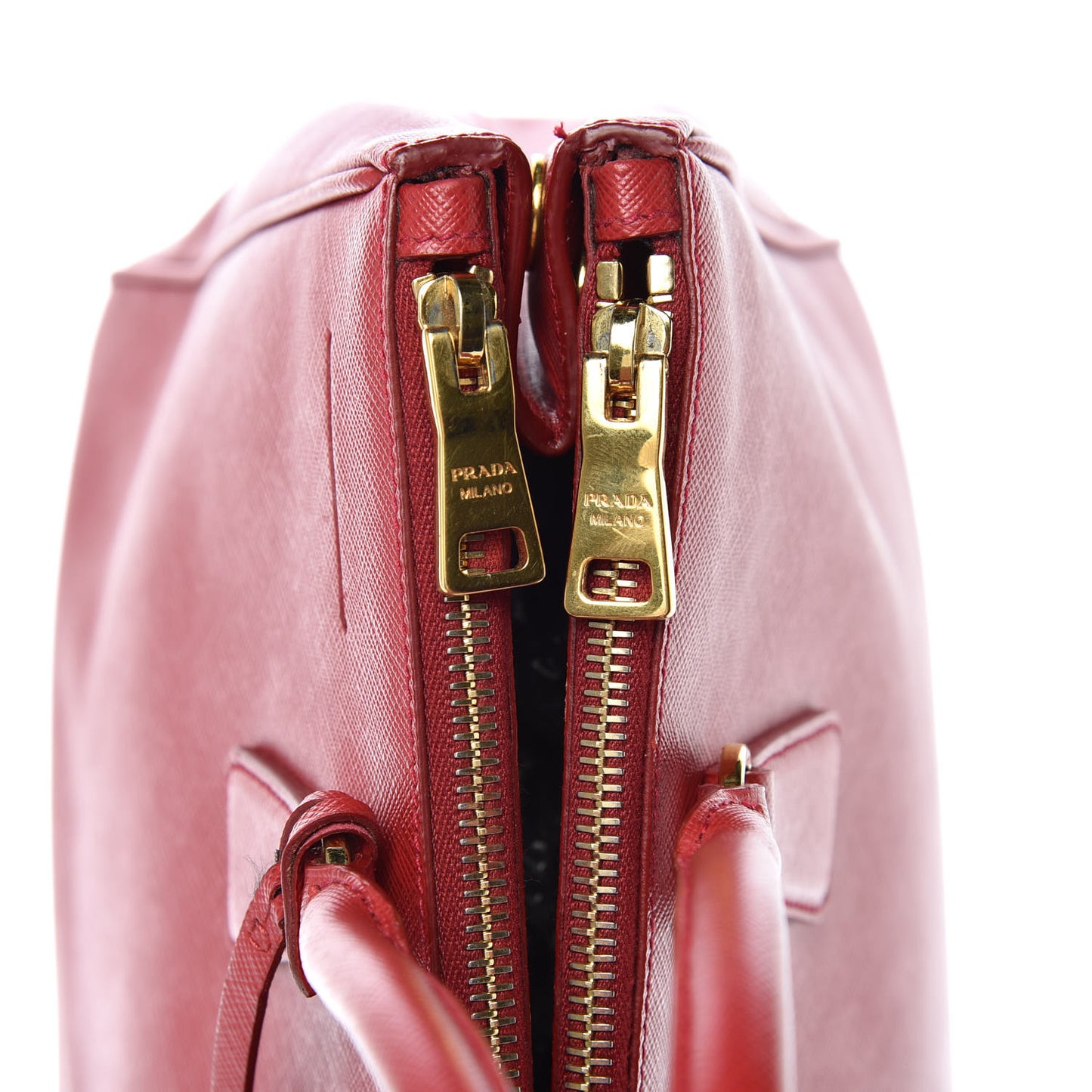 Saffiano Medium Galleria Double Zip Tote Fuoco