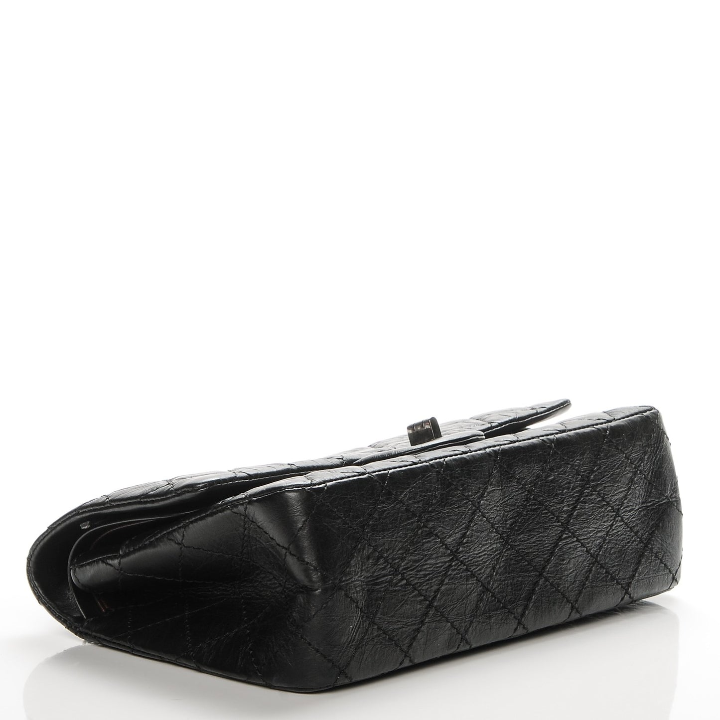 Aged Calfskin Quilted 2.55 Reissue 225 Flap Black