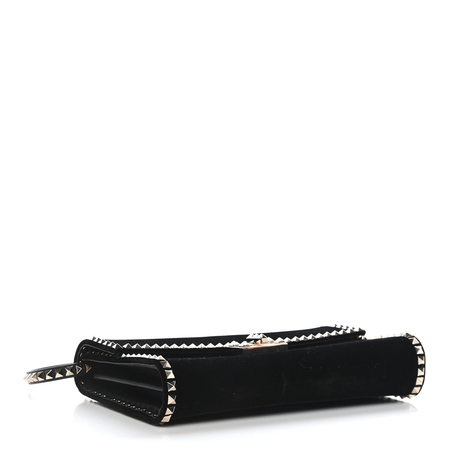 Valentino Garavani Velvet Rockstud No Limit Shoulder Bag Black 4 of 9