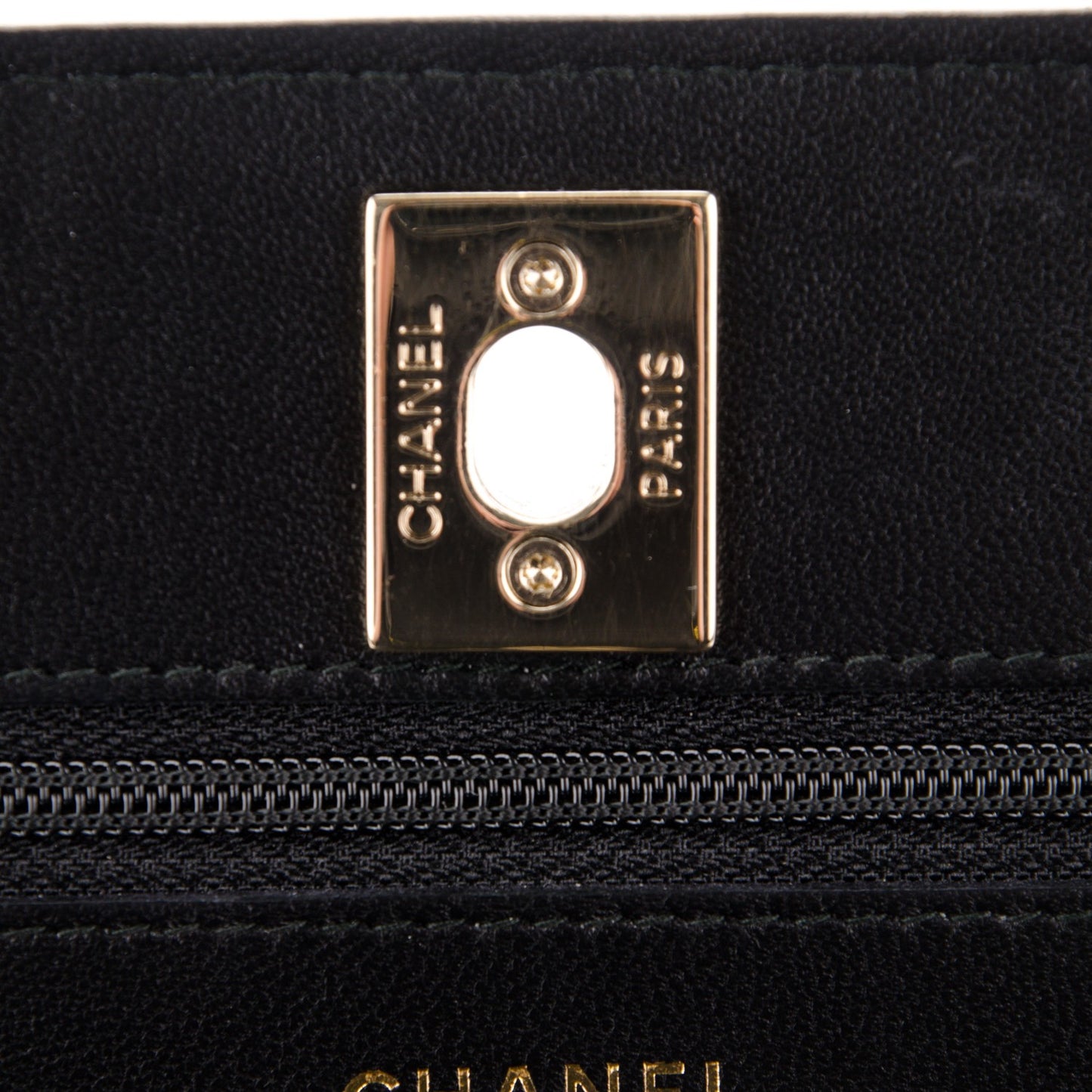 Lambskin Quilted Trendy CC Wallet On Chain WOC Black