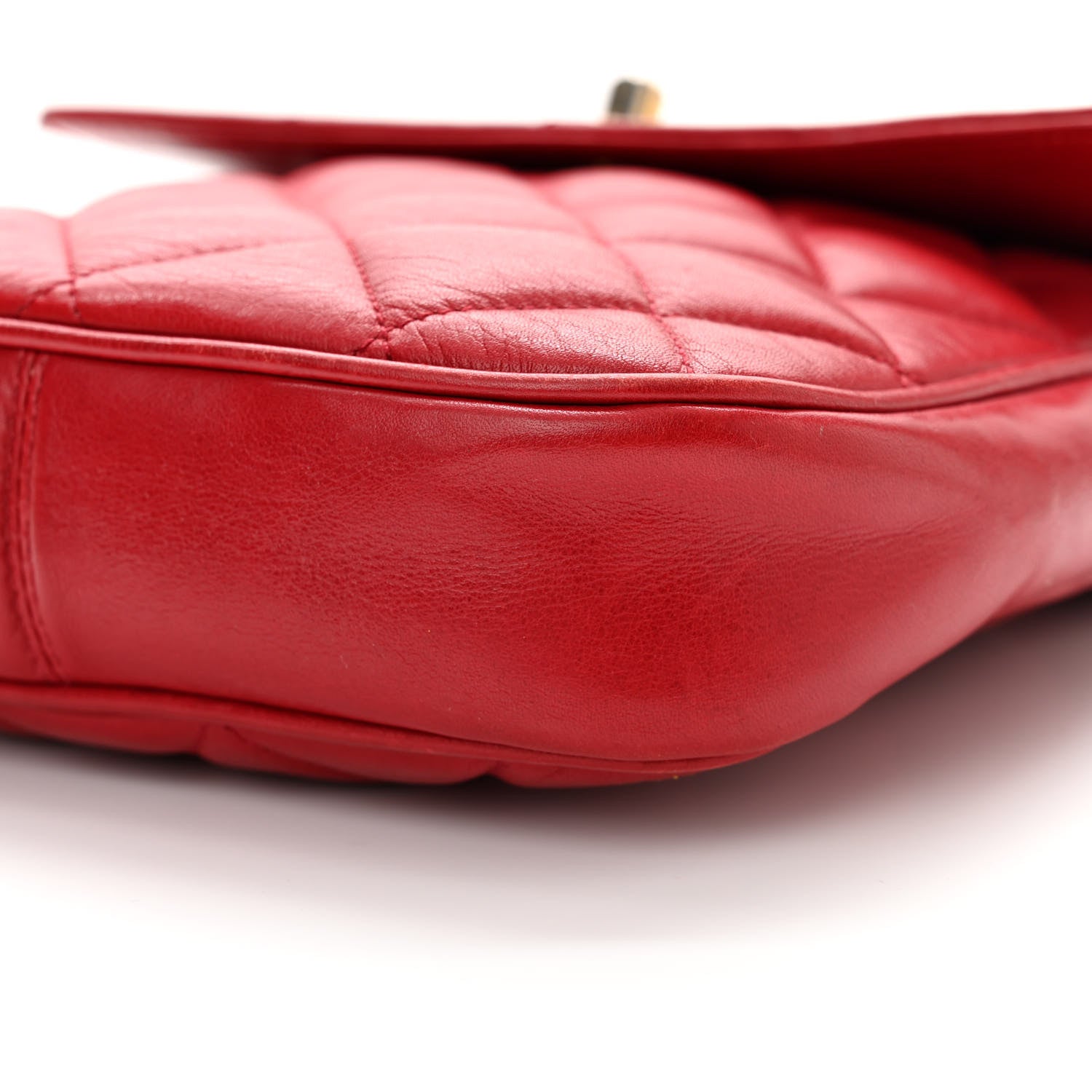 Chanel Lambskin Quilted Flap Crossbody Red 10 of 14