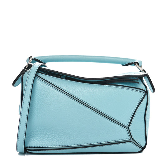 Calfskin Mini Puzzle Bag Light Blue